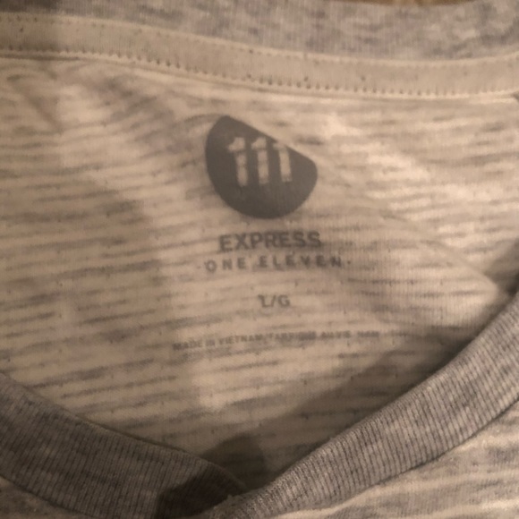 Express Mens long sleeve striped tee Size Large - Picture 5 of 5